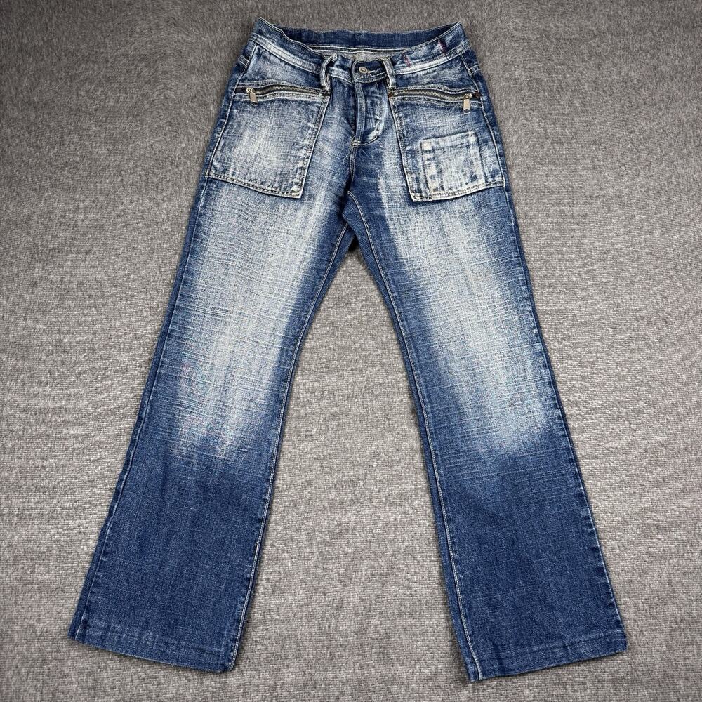 Vintage Jean Station Rapper Jeans Men’s 30 Blue Zip Pocket Bootcut Grunge Y2K